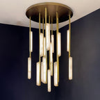 40 Inch Grand Alabaster Prism Cascading Chandelier - Audubon