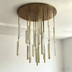 56 Inch Grand Alabaster Prism Cascading Chandelier - Audubon