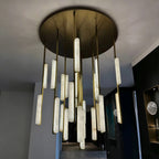 56 Inch Grand Alabaster Prism Cascading Chandelier - Audubon