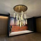 56 Inch Grand Alabaster Prism Cascading Chandelier - Audubon