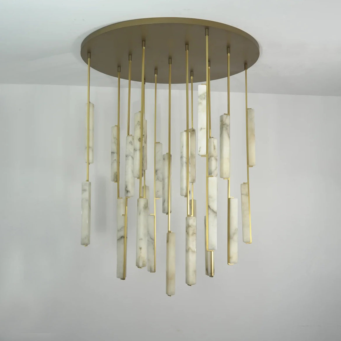 56 Inch Grand Alabaster Prism Cascading Chandelier - Audubon