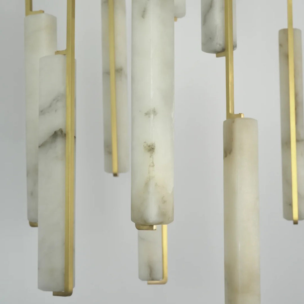 56 Inch Grand Alabaster Prism Cascading Chandelier - Audubon