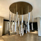 74 Inch Grand Alabaster Prism Cascading Chandelier - Audubon