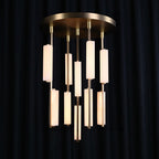 24 Inch Alabaster Prism Cascading Chandelier - Audubon