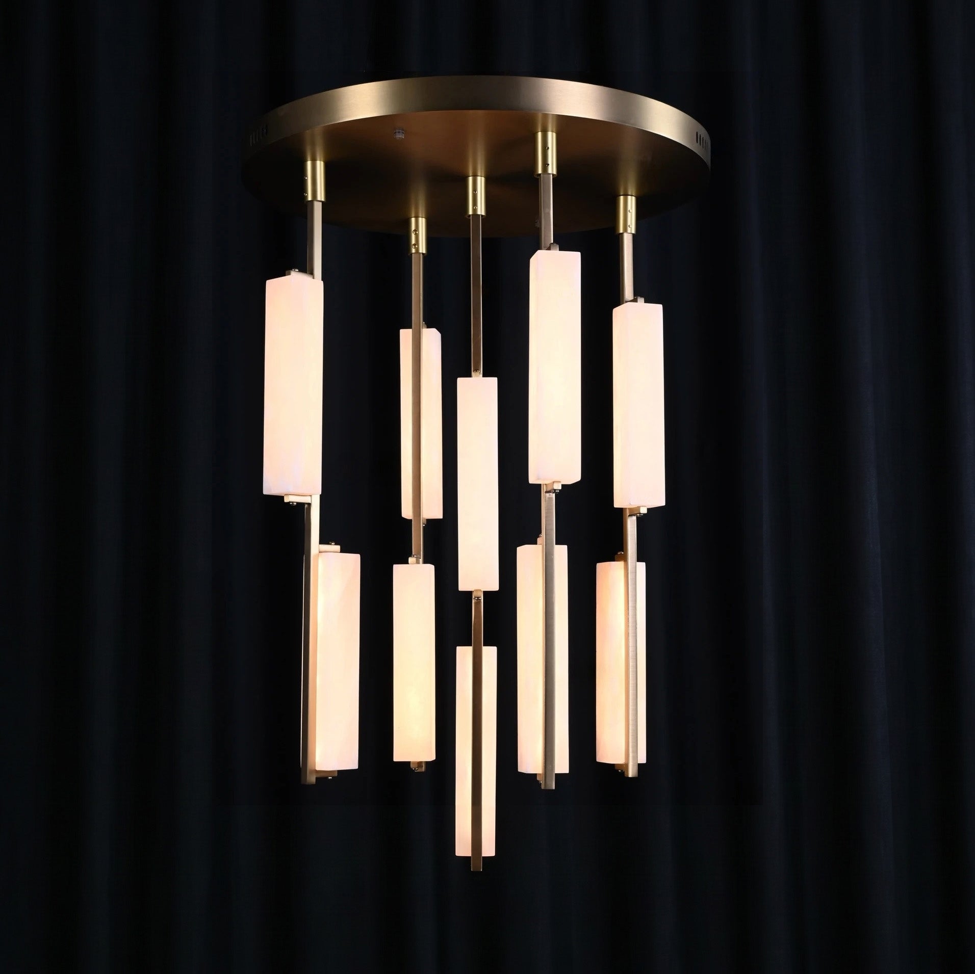 24 Inch Alabaster Prism Cascading Chandelier - Audubon