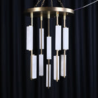 24 Inch Alabaster Prism Cascading Chandelier - Audubon
