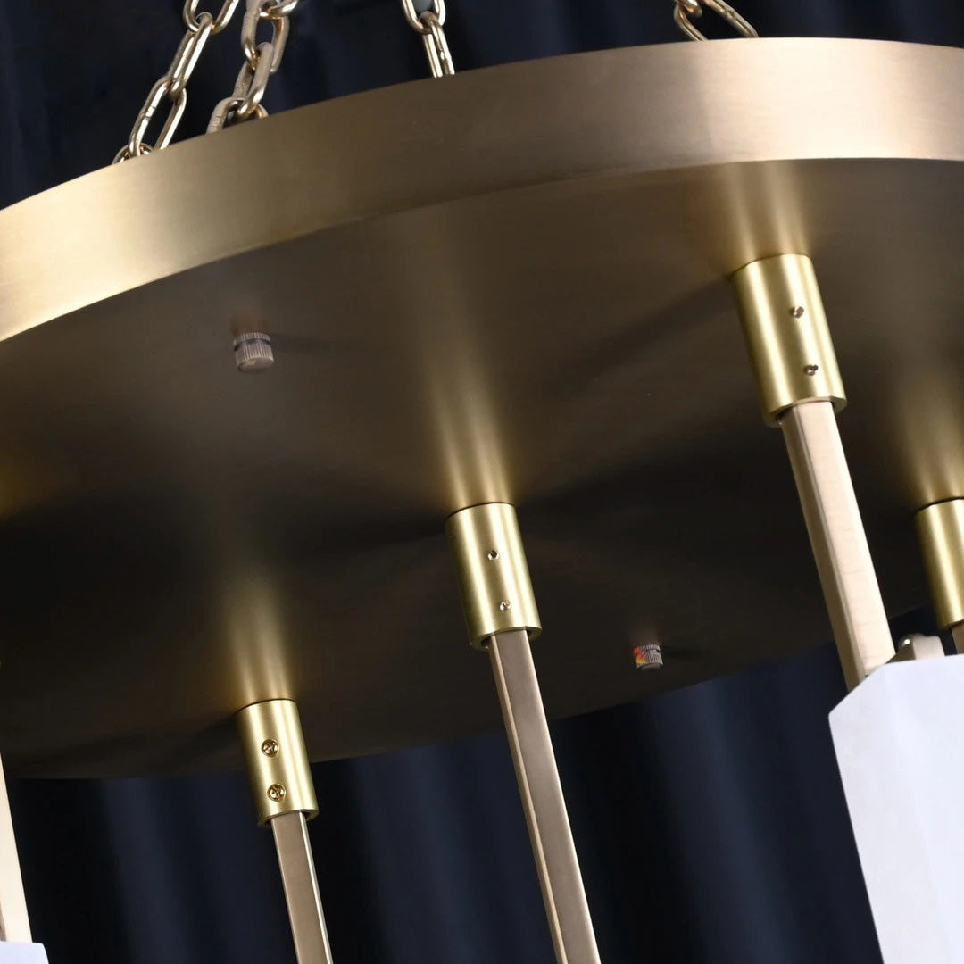 24 Inch Alabaster Prism Cascading Chandelier - Audubon