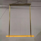 60 Inch Single Alabaster Bar Chandelier - Audubon
