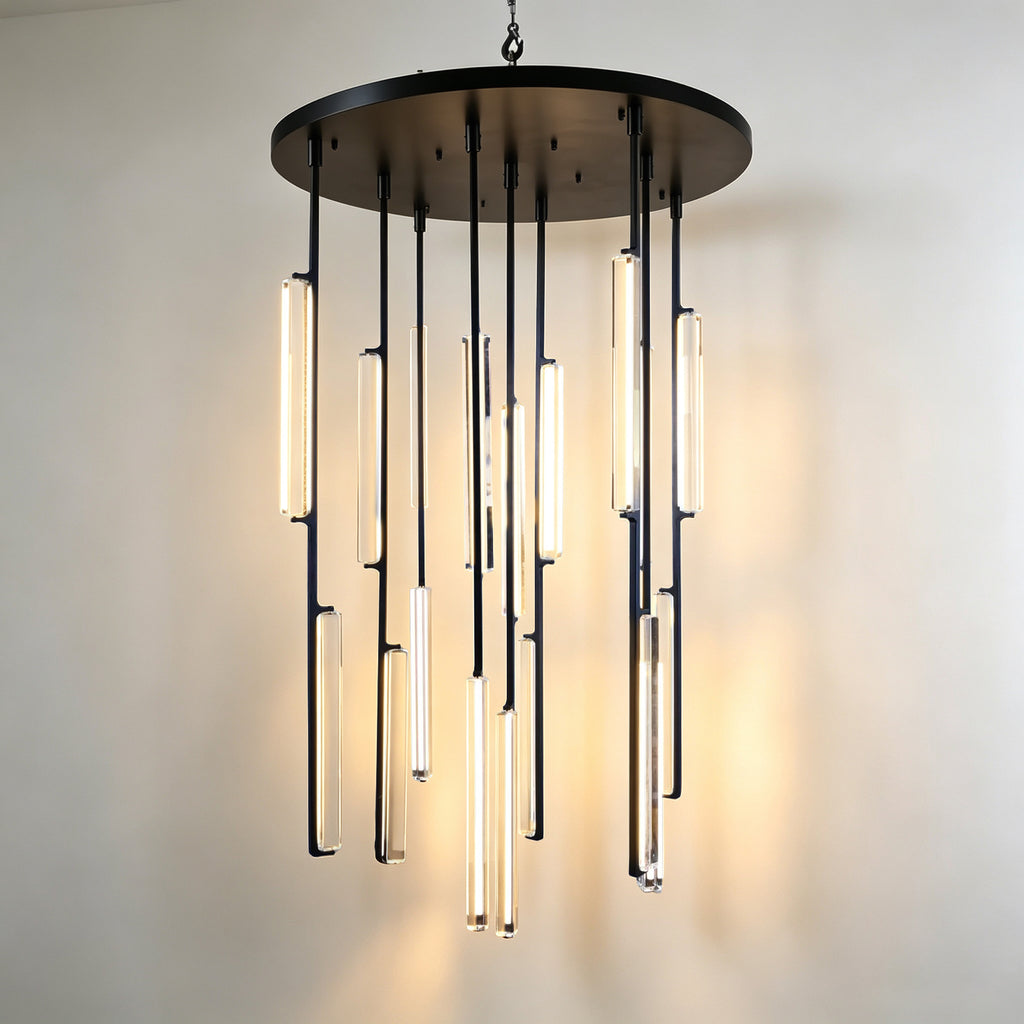 40 Inch Grand Crystal Prism Cascading Chandelier - Audubon