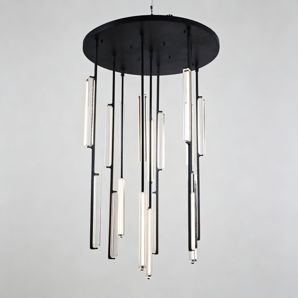 40 Inch Grand Crystal Prism Cascading Chandelier - Audubon