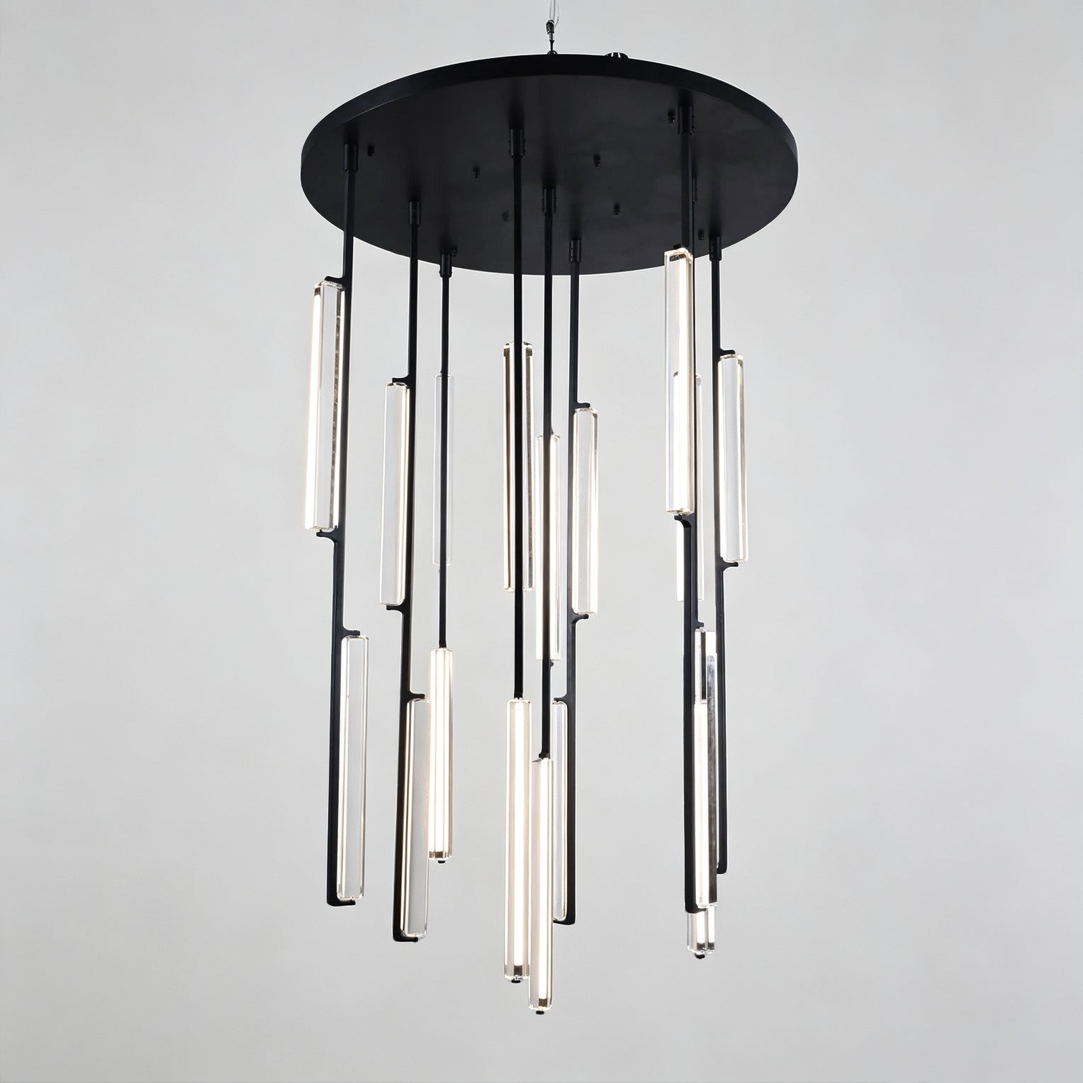 40 Inch Grand Crystal Prism Cascading Chandelier - Audubon