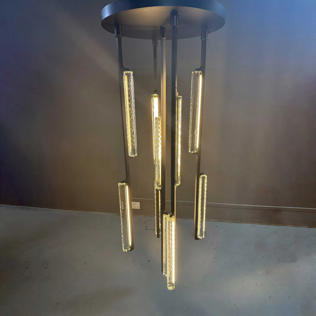 24 Inch Grand Crystal Prism Cascading Chandelier - Audubon