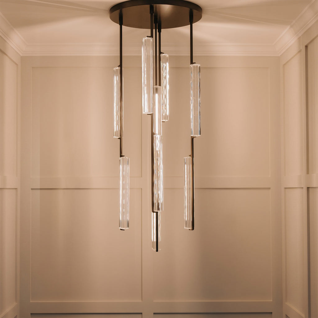 24 Inch Grand Crystal Prism Cascading Chandelier - Audubon