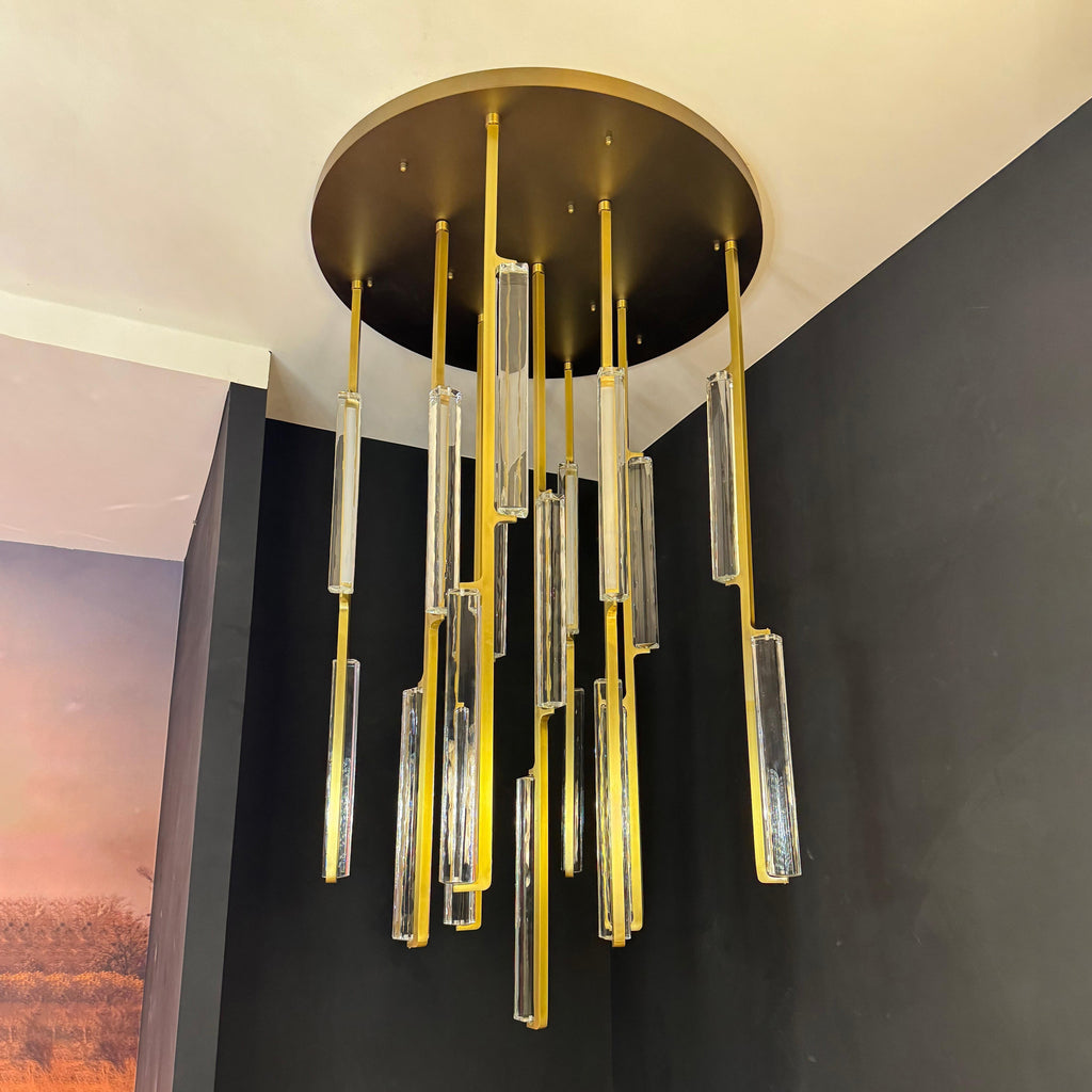 40 Inch Grand Crystal Prism Cascading Chandelier - Audubon