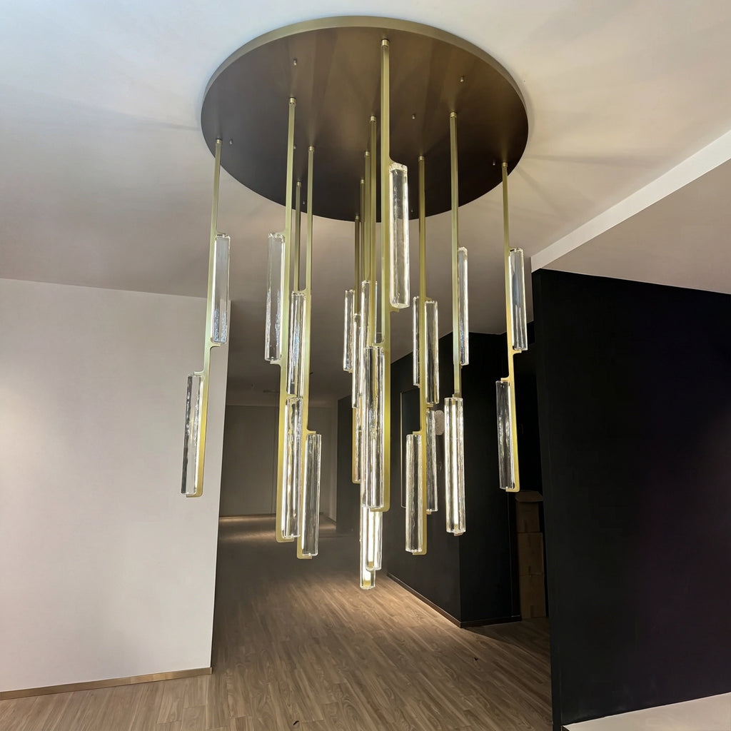 56 Inch Grand Crystal Prism Cascading Chandelier - Audubon