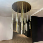 56 Inch Grand Crystal Prism Cascading Chandelier - Audubon