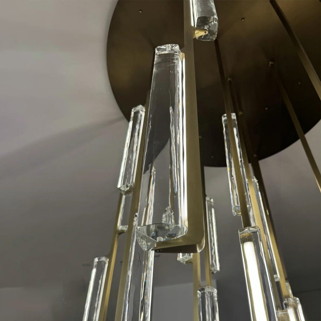 56 Inch Grand Crystal Prism Cascading Chandelier - Audubon