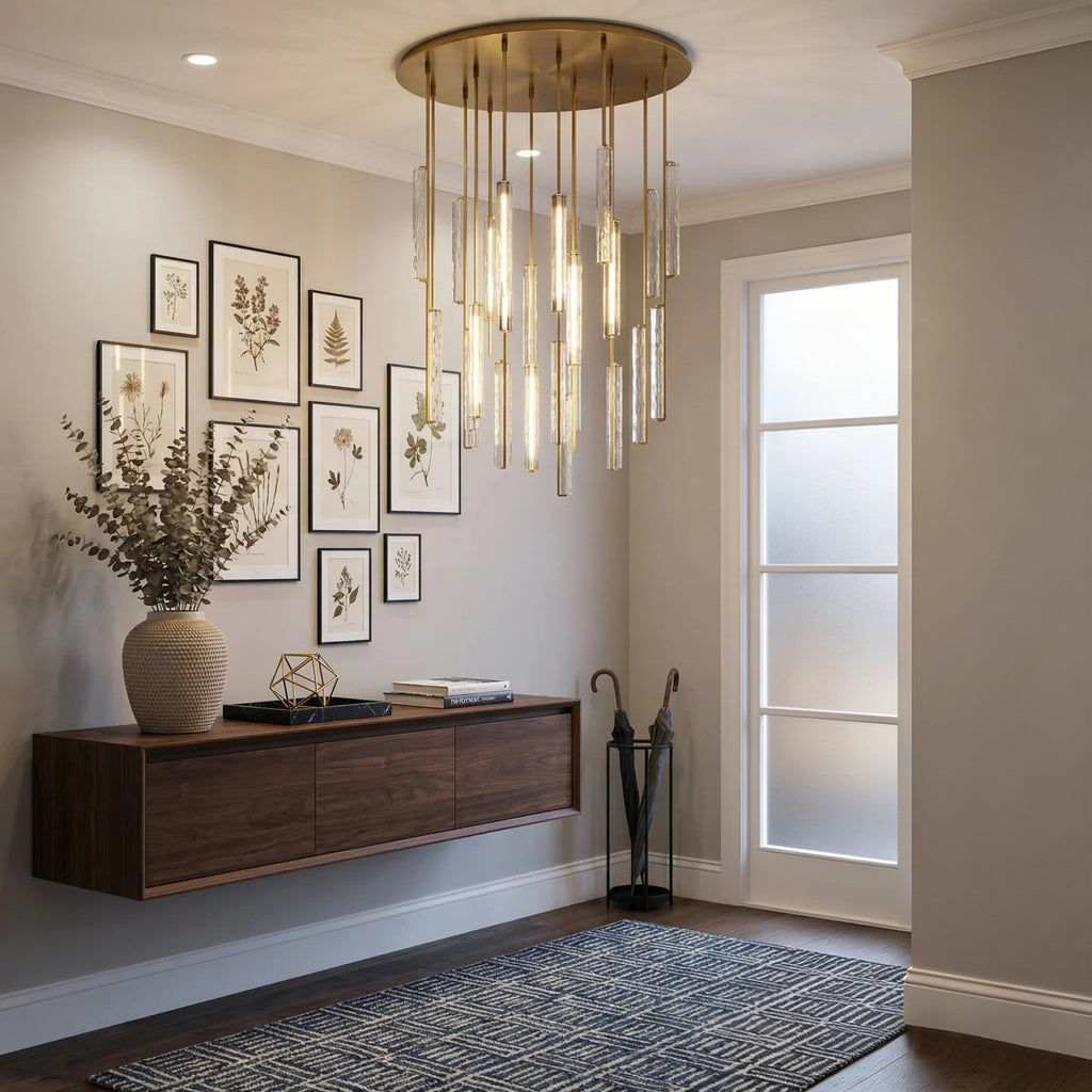 56 Inch Grand Crystal Prism Cascading Chandelier - Audubon
