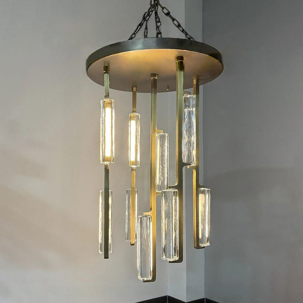 24 Inch Crystal Prism Cascading Chandelier - Audubon
