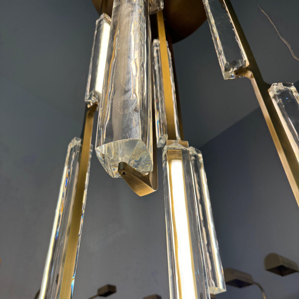 24 Inch Grand Crystal Prism Cascading Chandelier - Audubon