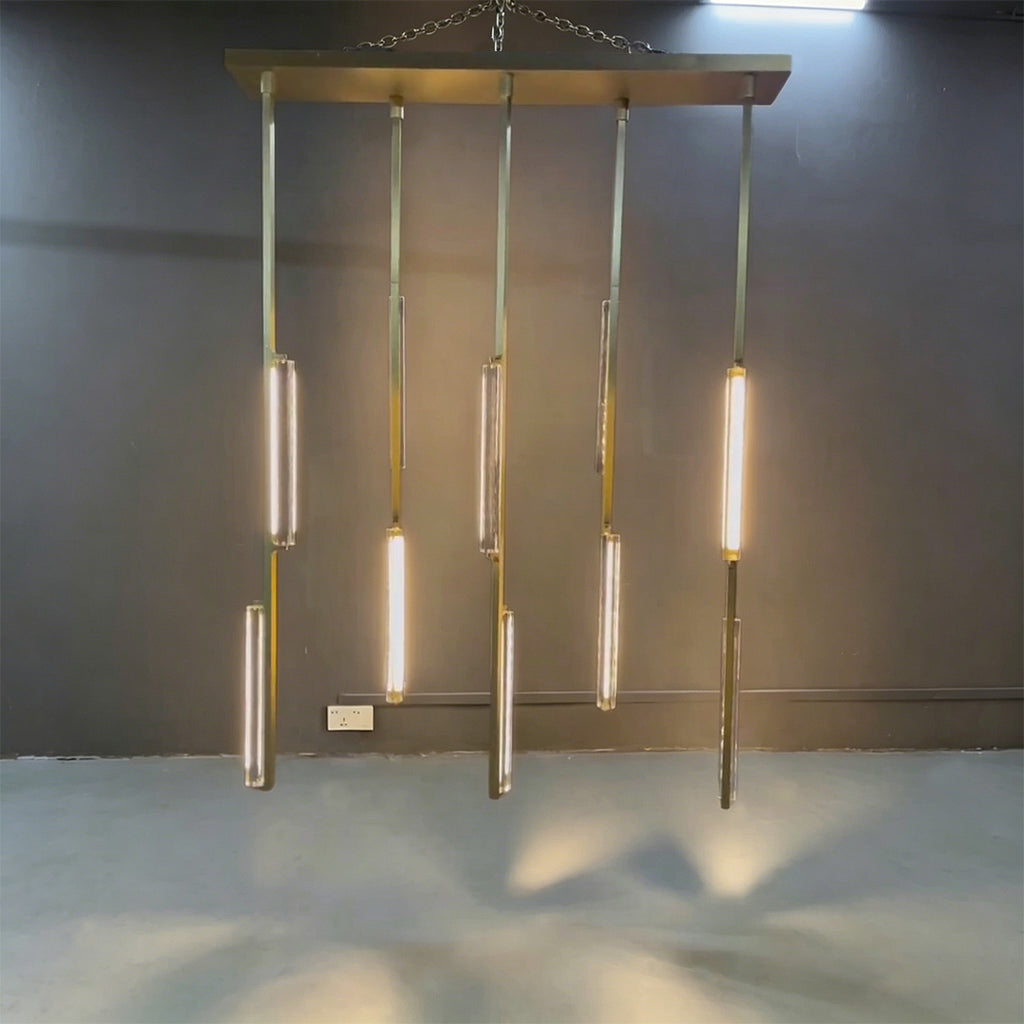 54 Inch Grand Crystal Prism Linear Chandelier - Audubon