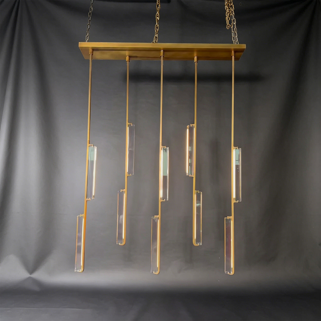 54 Inch Grand Crystal Prism Linear Chandelier - Audubon