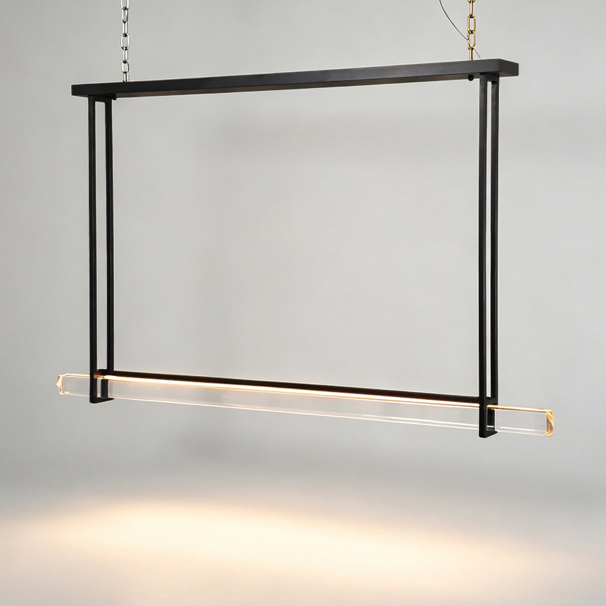 60 Inch Single Crystal Bar Dining Room Chandelier - Audubon