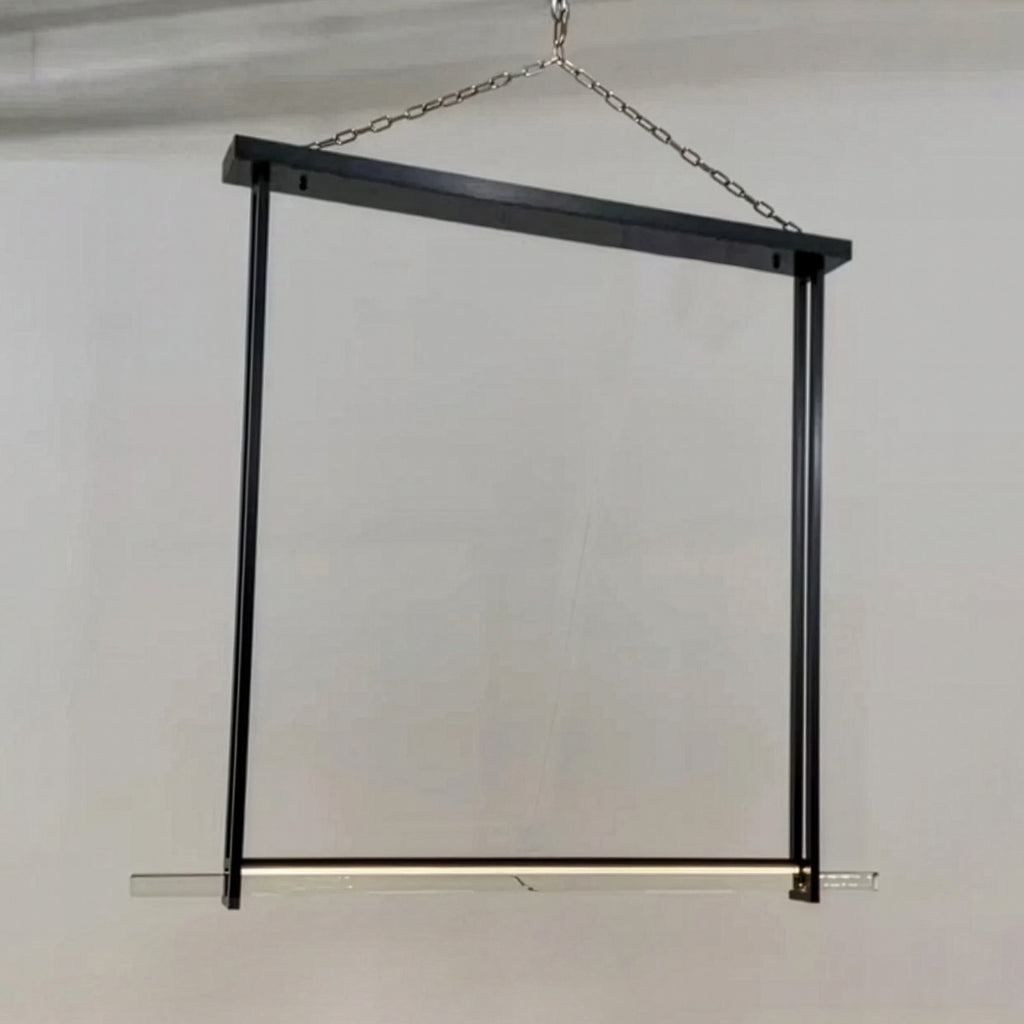 60 Inch Single Crystal Bar Chandelier - Audubon