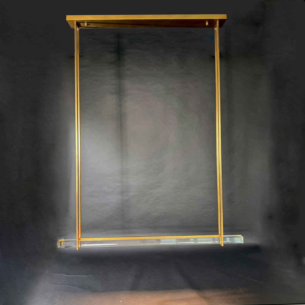 60 Inch Single Crystal Bar Chandelier - Audubon