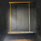 60 Inch Single Crystal Bar Chandelier - Audubon