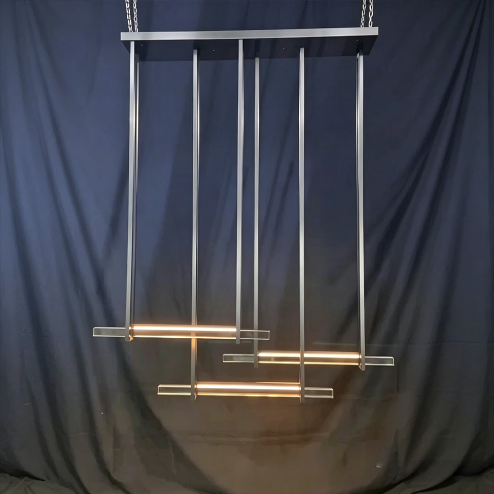 60 Inch Triple Crystal Bar Chandelier - Audubon
