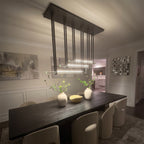 72 Inch Triple Crystal Bar Chandelier - Audubon