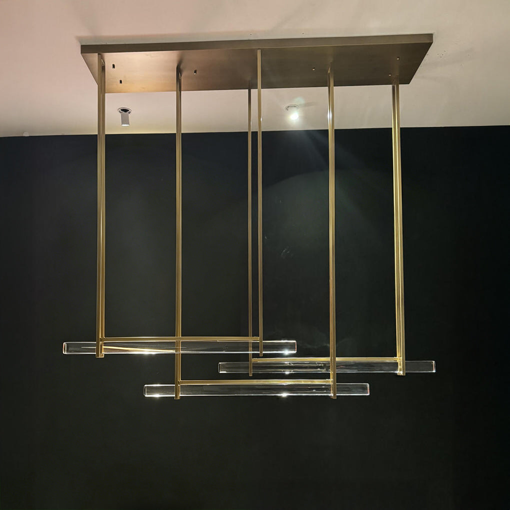 60 Inch Triple Crystal Bar Chandelier - Audubon