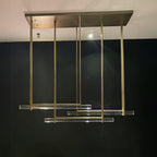 60 Inch Triple Crystal Bar Chandelier - Audubon