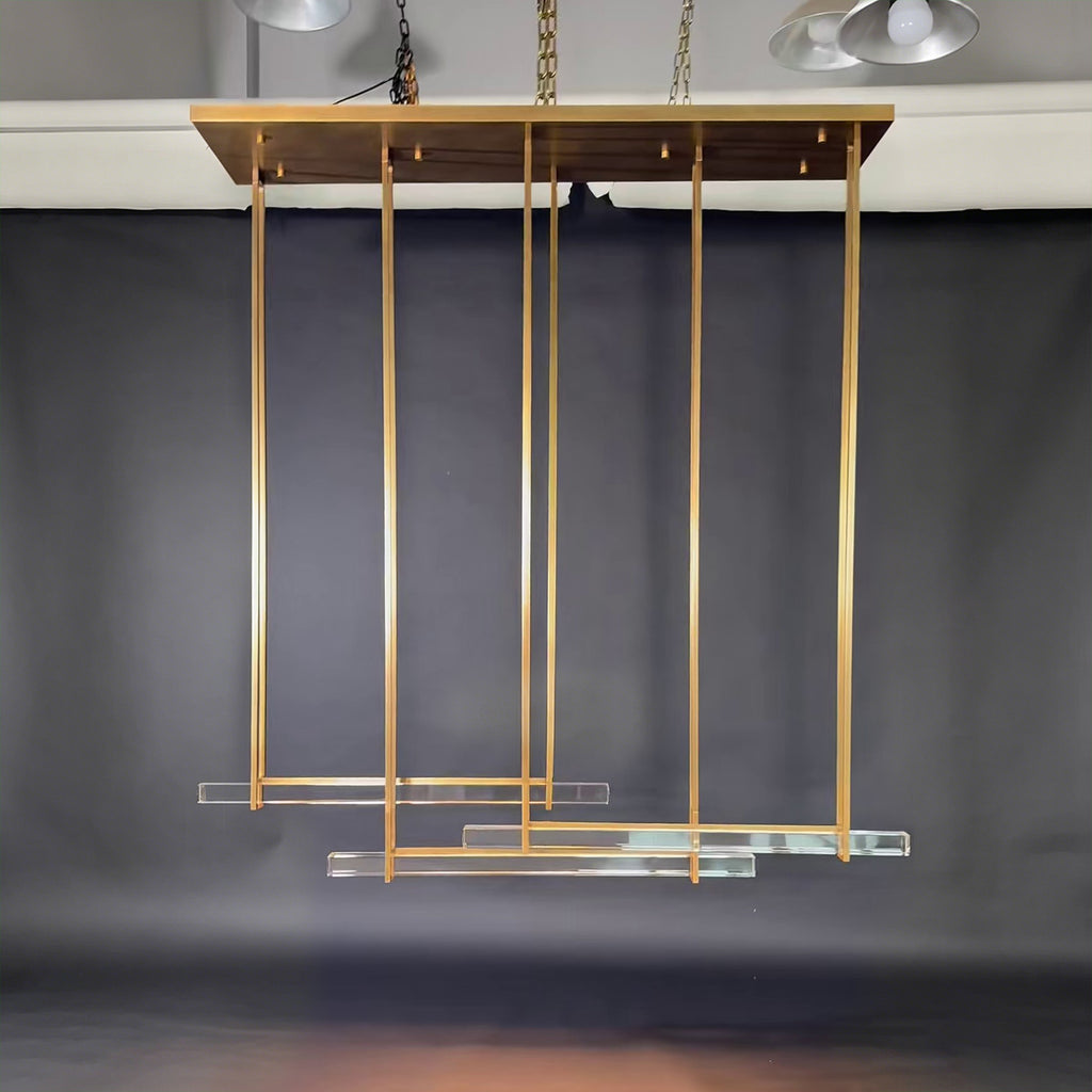 72 Inch Triple Crystal Bar Chandelier - Audubon