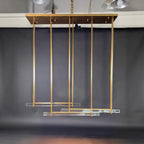 72 Inch Triple Crystal Bar Chandelier - Audubon