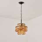 30 cm Amber Glass Pendant Light - Ghiaccio
