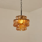 30 cm Amber Glass Pendant Light - Ghiaccio