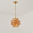 30 cm Amber Glass Pendant Light - Ghiaccio