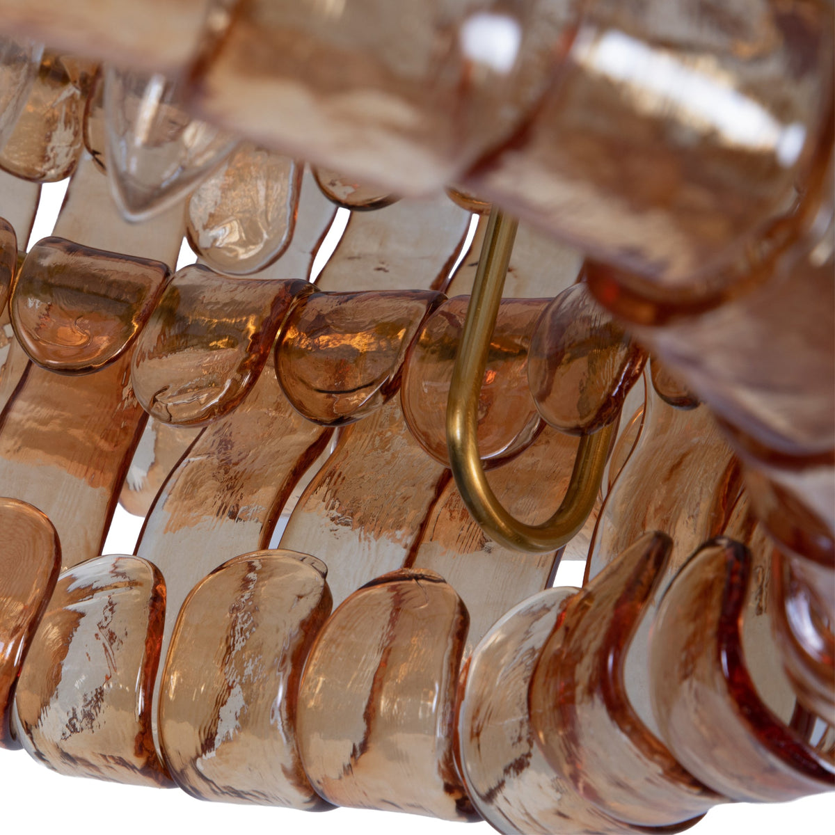 Plafonnier semi-encastré en verre ambré de 45,7 cm - Ghiaccio