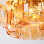 Plafonnier semi-encastré en verre ambré de 45,7 cm - Ghiaccio