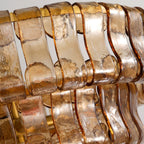 Lustre à niveaux en verre ambré de 36 pouces - Ghiaccio