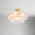46 cm Clear Glass Semi Flush Mount - Ghiaccio