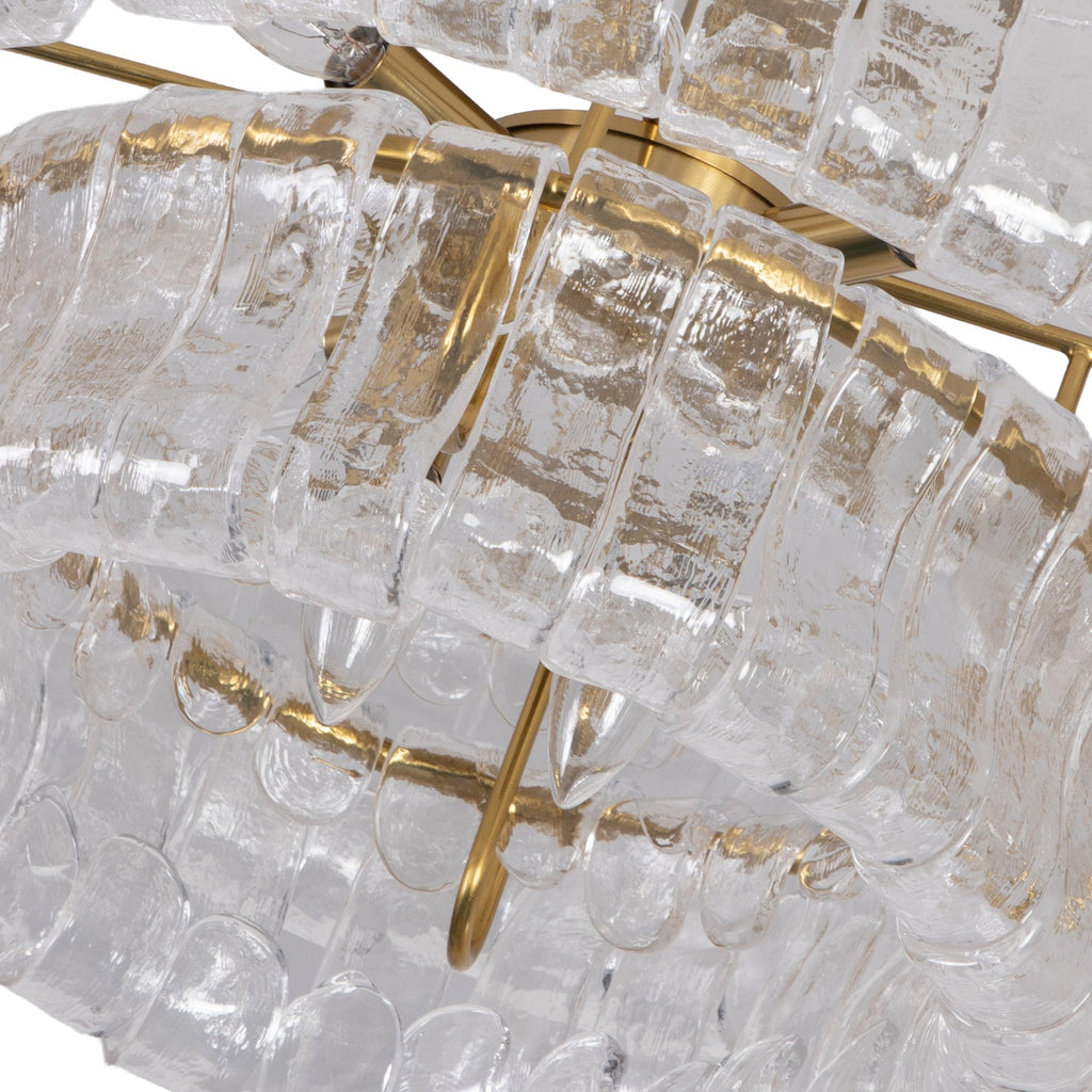 46 cm Clear Glass Semi Flush Mount - Ghiaccio