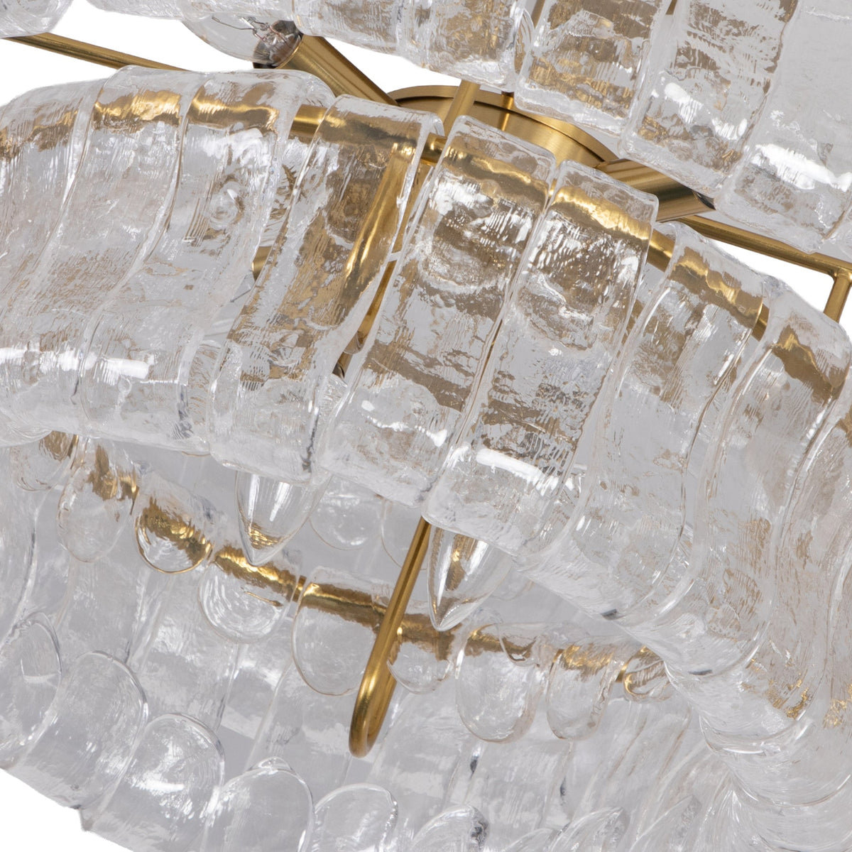 Plafonnier semi-encastré en verre transparent de 45,7 cm – Ghiaccio