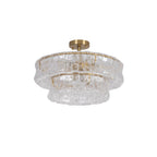 46 cm Clear Glass Semi Flush Mount - Ghiaccio