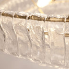 Lustre à plusieurs niveaux en verre clair de 36 pouces - Ghiaccio