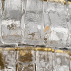 Lustre à plusieurs niveaux en verre clair de 36 pouces - Ghiaccio