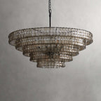 48 Inch Smoked Glass Tiered Chandelier - Ghiaccio