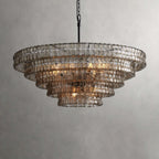 48 Inch Smoked Glass Tiered Chandelier - Ghiaccio
